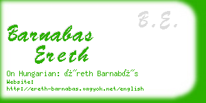 barnabas ereth business card